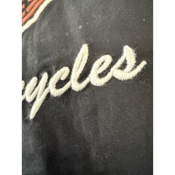 Harley Davidson Women's Short Sleeve Button Up Mechanic Style Shirt L 99023-23VW - Picture 11 of 13